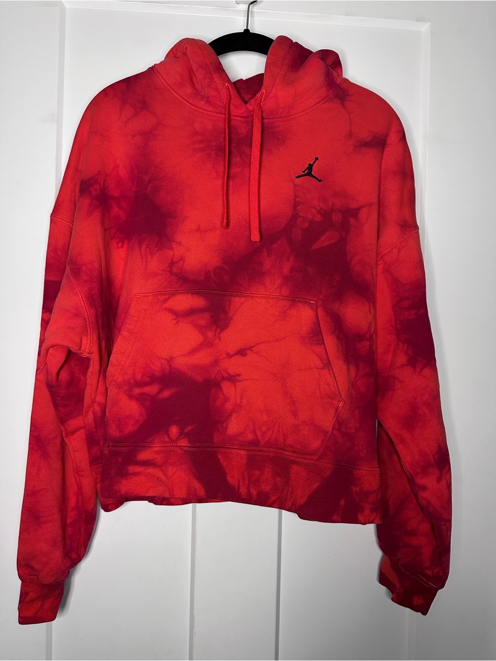 Jordan Heritage Women’s Red Tie-Dye Pullover Loose Fitted Hoodie